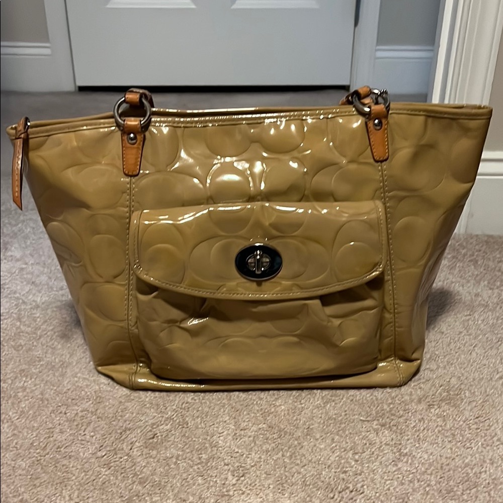 Coach Tan Leather Tote Bag